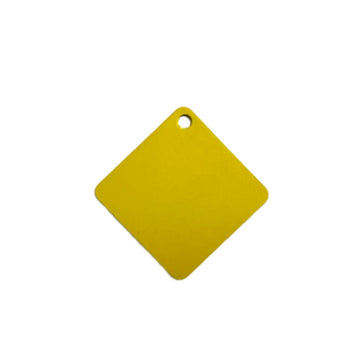 Kennel Aluminium Diamond Shape Name Tag - Medium
